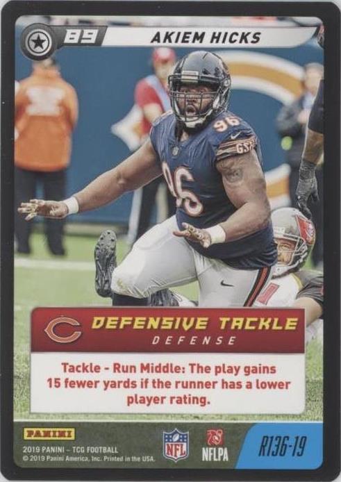 2019 Panini NFL Five TCG Akiem Hicks #R136-19 - 1 of 2