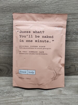 Frank Body Original Coffee Scrub 100% Natural Skin Exfoliator 7.05 Oz New