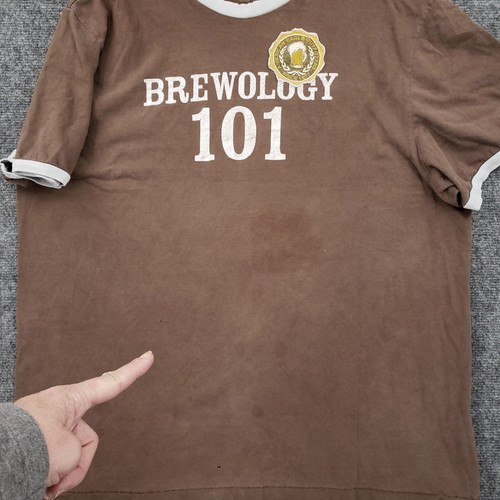American Eagle T Shirt Mens 2XL XXL Brown Brewology 101 Crew Neck Short Sleeve - 第 11/16 張圖片