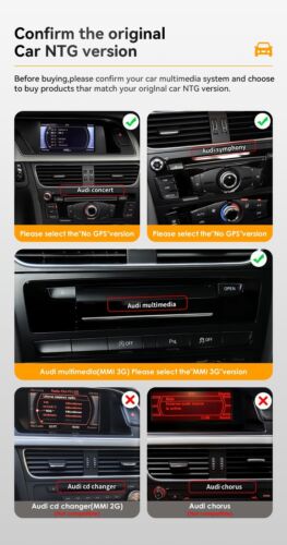 10,25" Für Audi A4 A5 B8 S4 S5 Concert Android 13 Autoradio Carplay GPS Navi 32G - Bild 4 von 24
