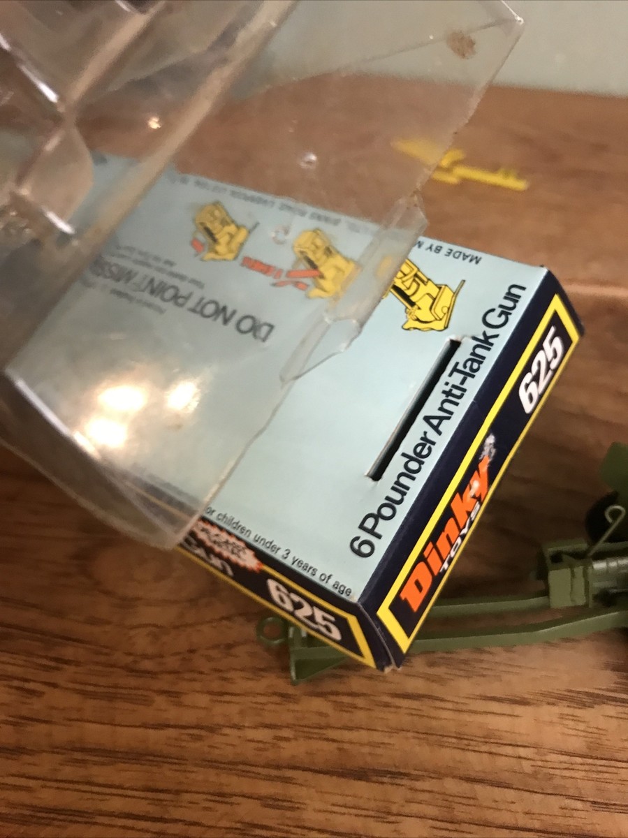 Miniature Dinky Toys N°625 – Canon Anti-char 6 Pounder – Échelle 1:32 – 1975/78 – Occasion