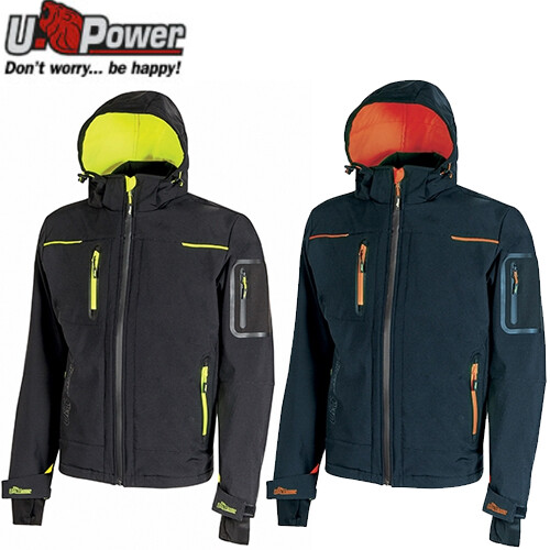 Giacca da lavoro con zip giubbotto impermeabile traspirante antivento  U-Power | eBay