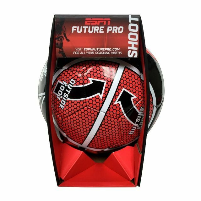 ESPN Future Pro Soccer Ball Black Red Size 3 Age 58 Futball for sale