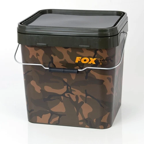 Fox Camo Square Bucket 17L Litre NEW Carp Fishing Square Bucket - CBT007