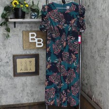 vince Camuto Womens Elastic Waist Puff Sleeve Knit Sheath Dress VC2M3867 2