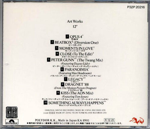 The Best Of THE ART OF NOISE JAPAN 1st Press CD 1988 P32P20216