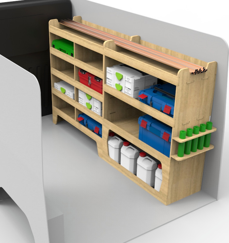 Vivaro Van Shelving plywood Racking 2001 to 2019- SWB LWB model 2 units WRK13.67