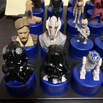 Star Wars Bottle Cap Figure Collection Lot 39 Pieces Rare