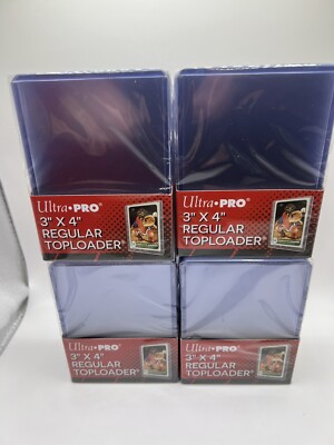 Ultra Pro 3X4 Regular Toploaders 35pt 4 Packs of 25 for Regular Cards, 100 total