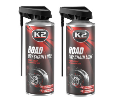 2x Kettenspray K2 Road Dry Chain Lube 400ml Motorrad - W143