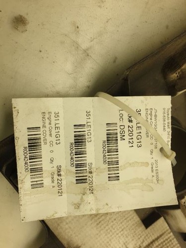 2013 LEXUS ES300H HYBRID 2.5L ENGINE COVER ASSEMBLY - Picture 10 of 12