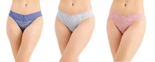 INC International Concepts Women's Lace Thong Panty Underwear, Assorted Colors