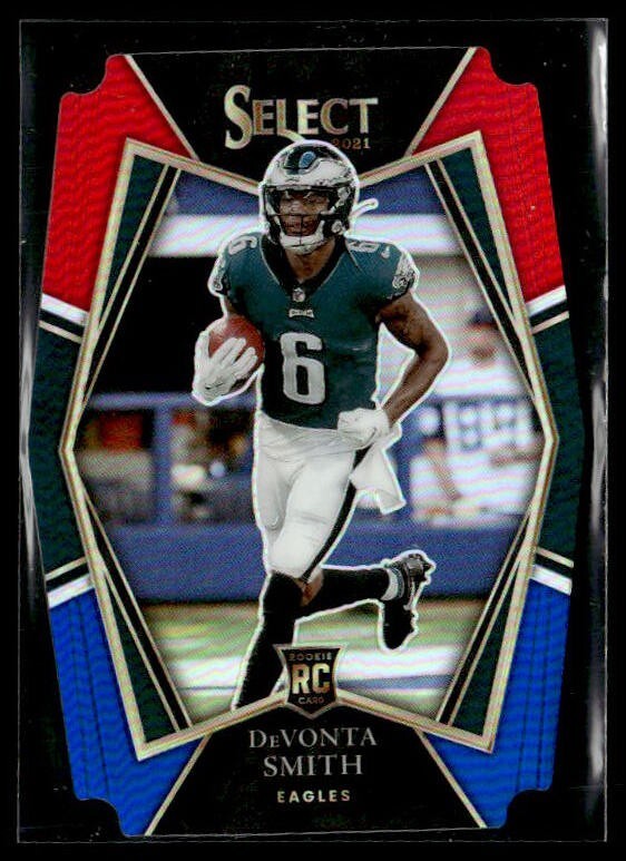 L9,662 -  2021 Select Prizm Red and Blue Die Cut #149 DeVonta Smith
