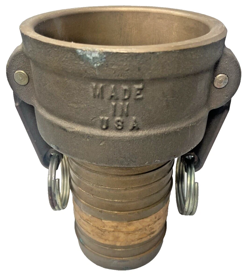 Brass PT 3” Female Camlock w/ Seal Hose Coupling Barb Shank 30C USA Trash Pump - Image 3 of 4