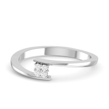 925 Sterling Silver Elegant 1.5 MM Cubic Zirconia Premium Adjustable Ring