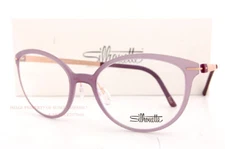 New Silhouette Eyeglass Frames Infinity View 1594 4020 Cassis Sundown For Women