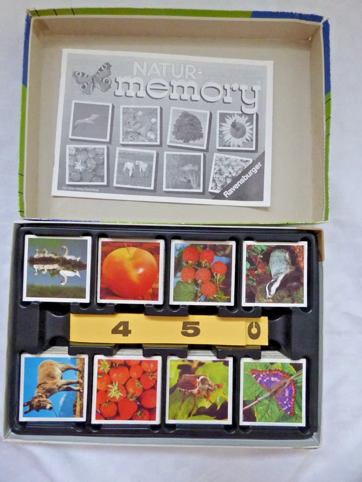 NATUR-Memory Ravensburger  1986 25 Jahre | Familienspiel Kinderspiel RAR - Bild 2 von 4