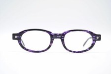 Vintage Chai AF2 F 354 46 22 140 Violet Silver Oval Glasses Frame