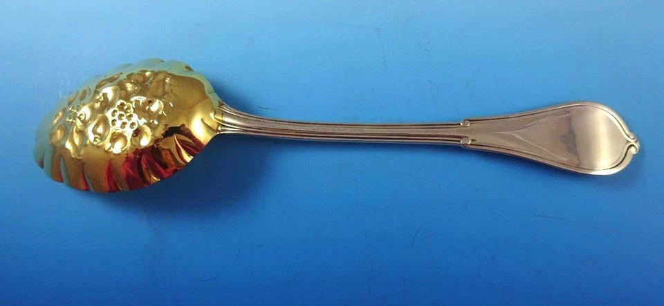 Cuchara de bayas esterlinas Cottage by Gorham con cuenco perseguido a mano lavado en oro #8359 Foto 4 de 4