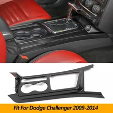 Central Gear Shift Panel Trim for Dodge Challenger 09-14 Carbon Fiber Accessorie