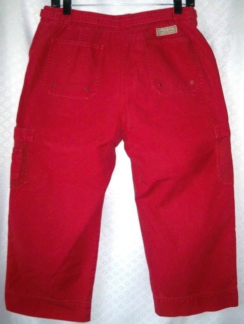 red capri pants womens