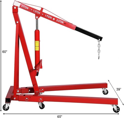 2Ton Mobile Hydraulic Folding Engine Crane Stand Jack Workshop Hoist Lift Lifter - Picture 16 of 21