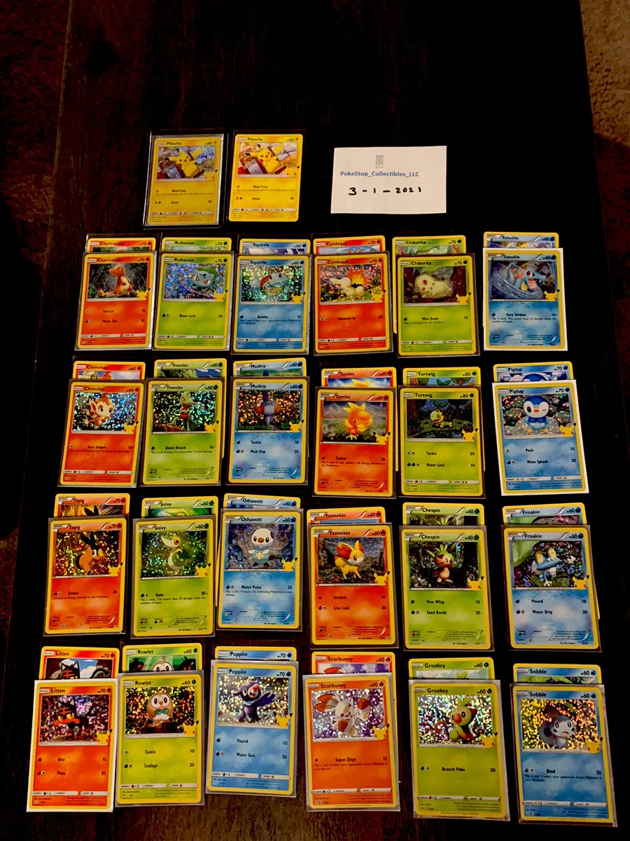 Cards Pokémon 25 anos McDonald's 2021 Cartas Tcg