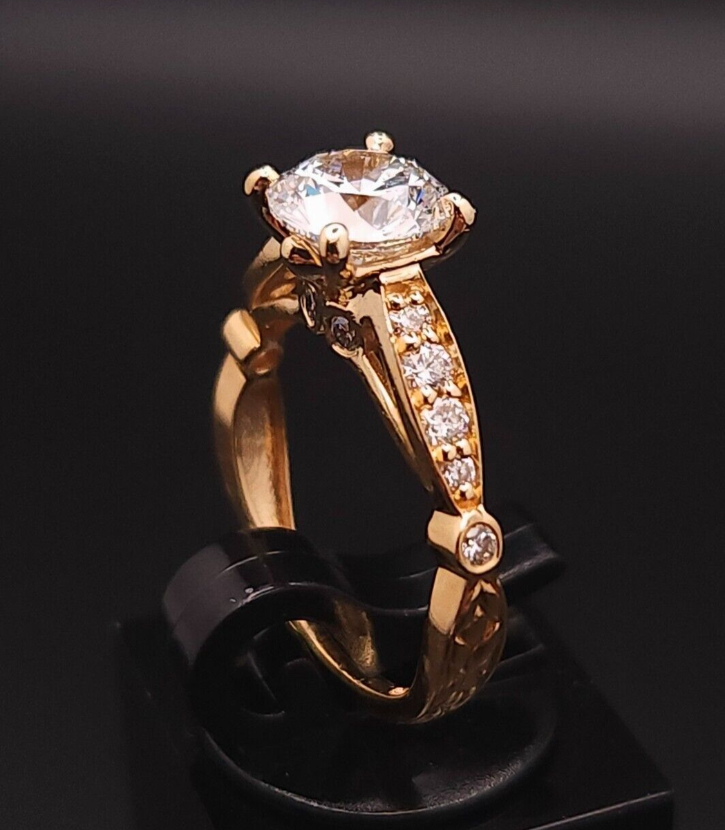 14K CTW Round Brilliant Diamond Engagement Ring, Size