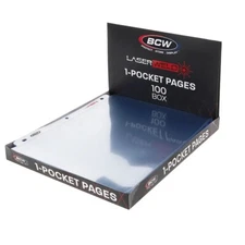 100 *NEW* BCW LaserWeld 2 Pocket Premium Pages For 5x7 Photos Acid Free No PVC