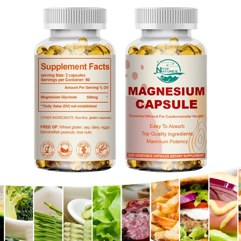 500MG Magnesium Glycinate High Absorption,Improved Sleep,Stress
