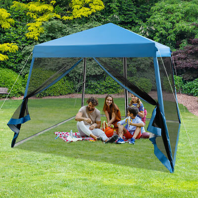 Outdoor Gazebo Foldable Camping Tent Instant Pop-up Canopy with Roller Bag  UK