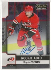 2017-18 O-Pee-Chee Platinum Rookie Autographs #RHF Haydn Fleury Hurricanes