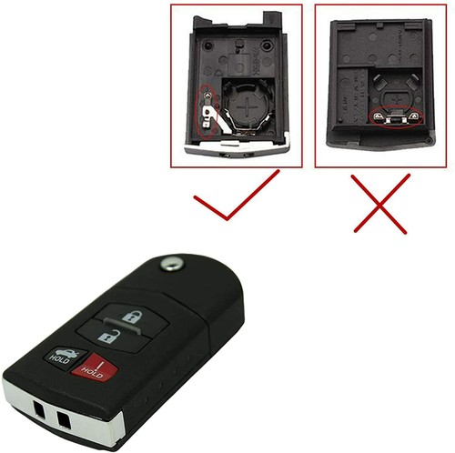 2 piezas carcasa llave remota para 2006-2015 Mazda MX-5 Miata 2010-2013 Mazda 3 Mazda 6 - Imagen 3 de 4