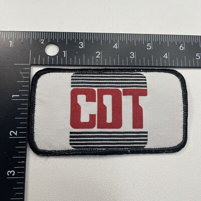 Vtg Unknown Letter Initials C D T CDT Advertising Patch 00PN