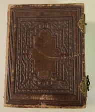 antique photo album with photos with abraham lincoln 
