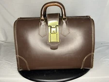 Vintage Ford Motor Company Executives Brown Leather Briefcase Bag German Made