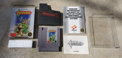 Castlevania NES Hang Tab Box Complete CIB Five 5 Screw 1st Print Box & Manual !!