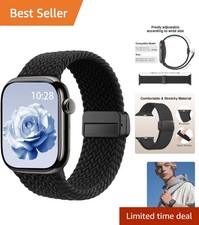 Braided Solo Loop Band Strap for Apple Watch 9 8 7 6 5 4 SE 40 44 41 45mm