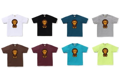 A BATHING APE Herren T-Shirt BIG BABY MILO 2L80110002 aus Japan