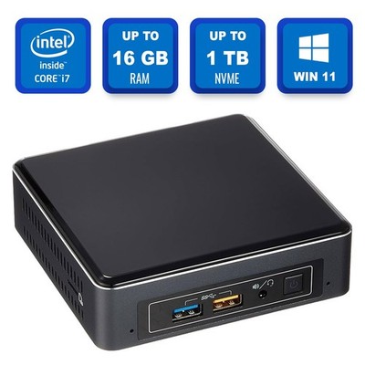Intel NUC NUC7i5BNB i5-7260U 2.20GHz 16 GB  256 NVMe SSD, Win 11 Pro