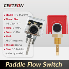 HFS-15/20/25 Water Paddle Flow Switch G1/2 G3/4 G1 Brass Stainless Steel Liquid