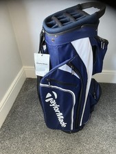 Taylormade Golf Cart Bag 14-Way Divider Navy Blue/White Excellent Condition
