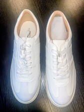 Steve Madden white Sneakers Livvy Platform Lace Court Shoes 10 New In Box Macys