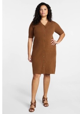 knit mini sweater dress VENUS V-Neck Mini Sweater Dress | Mineral Red main image 1