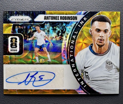 2026 Panini Prizm World Cup Antonee Robinson International Ink GOLD Auto 5/5=1/1