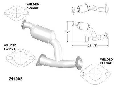 Rear Catalytic Converter for 1999-2002 Lexus RX300