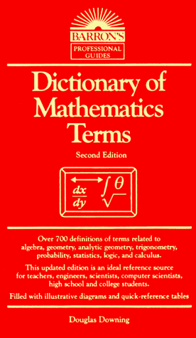 DICTIONARY OF MATHEMATICS TERMS (BARRON'S BUSINESS By Douglas Downing **Mint** - Imagen 1 de 1