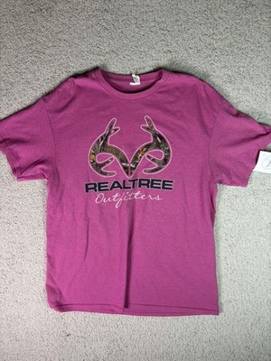 2000sWomen's Size Large Pro Delta Weight  ''Real tree Outfitters'' Logo Tshirt