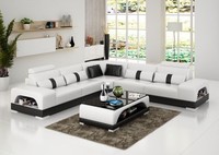 Couch Ecksofa Leder Wohnlandschaft Garnitur Design Modern Sofa L-Form Sofas Neu
