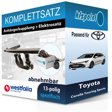 Für Corolla Touring Sports 19- WESTFALIA Anhängerkupplung abnehmbar + 13polig